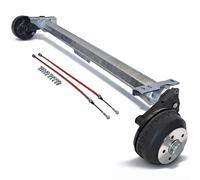 Alko Anhängerachse Basic gebremst 1350kg B1200-6, Auflage = 1300mm, 5x112, 25°