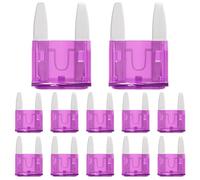 ALLECIN 50 Stück 3A KFZ Sicherungen Mini 3Amp Autosicherungen Mini 3Ampere Flachsicherungen Stecksicherung Auto Sicherung für Wohnmobil LKW PKW Motorrad