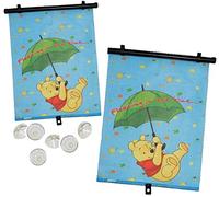 alles-meine.de GmbH 2 TLG. Set: Sonnenschutz - Rollo / - Winnie Pooh - für Fenster und Auto - Seitenscheibe/Sonnenblende Kinder - Sonnenrollo Fensterschutz Rollos - Teddybä..