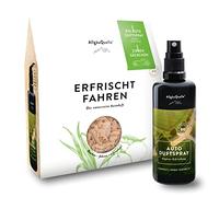 AllgäuQuelle® Auto Duftspray | Der Bio Auto-Duft als natürlicher Auto-Duftspender mit Lemongrass, Orange u. Bergamotte | ideales Auto Zubehör für Auto Innenraum und Wohnmobil
