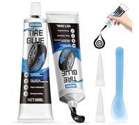 Allisway Reifenkleber, Reifen Gummi Kleber, Gummikleber, Langlebiger und Starker Klebstoff zur Reparatur von Abplatzungen und Einstichen an den Seitenwänden von Gummireifen, 100 ml, 2er-Packung