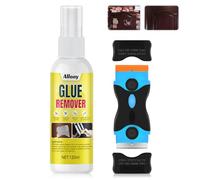 ALLONY Ettikettenlöserspray, Etikettenlöser, Klebstoffentferner Extra Stark, Kleberlöser Mit Schaber, Aufkleber Entferner, Entfernt Schnell Hartnäckige Klebereste, Etikettenentferner, 120ML