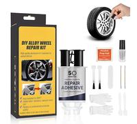 ALLONY Felgenreparaturset Alu, Alufelgen Reparatur Set, Felgen Reparaturset, Geeignet zur Reparatur von Kratzern, Dellen, Kratzern und Anderen Leichtmetallfelgen