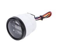 Alomejor Kraftstoffstand, Öldruck, Wassertemperatur, ABS 316 Edelstahl, 3-in-1-Boot-Marine-Messgerät, 52 Mm Blaue Digitalanzeige, 12 V 24 V für Autos, Wohnmobile, LKWs, Boote (Schwarzes Zifferblatt,