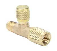 Alomejor R22 R12 R134 Kältemittel-Ladeventil Bläst Effizient Luft für HVAC-Profis ab. 1/4SAE-Adapterventil für Reparaturwerkzeuge für Klimaanlagenleitungen