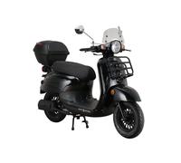 Motorroller ALPHA MOTORS "Adria" schwarz Motorroller inkl. Windschild und Topcase (19771251-0)