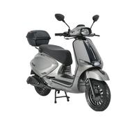 Alpha Motors Motorroller Napoli Euro 5 (50 ccm 45 km/h Euro 5 silber, inkl. Topcase)