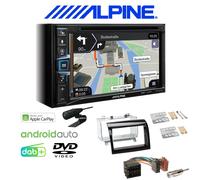 Alpine Autoradio Apple CarPlay DAB+ für Fiat Ducato 2011-2015 piano black ISO