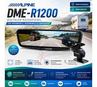 Alpine DME-R1200 Digitaler Rückspiegel für Reisemobile Camper Dashcam Wohnmobil