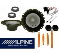 Alpine für VW T Roc Bj 17-22 Lautsprecher Set Tür vorn hinten 280W Ausbaubügel