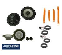 Alpine Lautsprecher für VW T-Roc Bj 17-22 Tür Vorne Hinten 500 W Ausbaubügel
