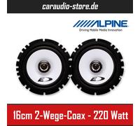 Alpine SXE-1725S 2 Wege Koaxial Lautsprechersystem für die vorderen oder hinteren Türen Einbauset für Golf 6 7 Polo 6R Amarok