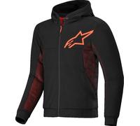 Alpinestars Chrome Air Sport Motorrad Zip Hoodie, schwarz-rot, Größe M für Männer