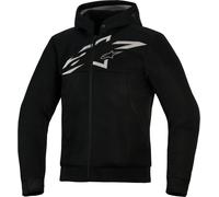 Alpinestars Chrome Superairflow Motorrad Zip Hoodie, schwarz-grau-weiss, Größe XL für Männer