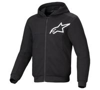 Chrome V2 Sport Hoodie Black White Kapuzen Motorrad Jacke, L L schwarz weiß