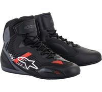 Alpinestars Faster-3 Rideknit Motorradschuhe, schwarz-grau-rot, Größe 40 für Männer