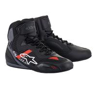 Alpinestars Faster-3 Rideknit Motorradschuhe, schwarz-grau-rot, Größe 40 für Männer