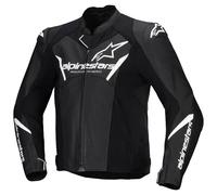 Alpinestars Faster V3 Airflow Lederjacke, schwarz-weiß Größe: 58