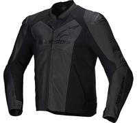 Alpinestars Faster V3 Airflow perforierte Motorrad Leder-/Textiljacke, schwarz, Größe 60 für Männer