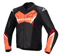 Alpinestars Faster V3 Lederjacke, schwarz-fluorot Größe: 54