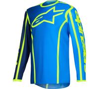 Alpinestars Fluid Apex Motocross Jersey, blau/gelb, Größe S