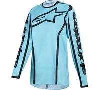 Motocross Jersey Alpinestars Stella Fluid Apex Türkis-Schwarz Damen S
