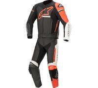 Alpinestars GP Force Phantom 2-Teiler Motorrad Lederkombi, schwarz/weiß/rot, Größe 50