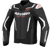Alpinestars GP Force V2 Air Motorrad Lederjacke, schwarz/weiß, Größe 56