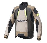Alpinestars Halo Drystar Motorradjacke Khaki-Beige-Fluo Gelb 4XL