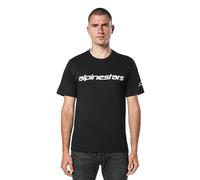 Alpinestars Herren T-Shirt Linear Wordmark Csf Tee Kurzarmshirt für Männer mit Rundhalsausschnitt Schwarz/Weiß L