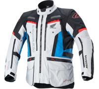 Alpinestars Honda Bogota Pro Drystar Wasserdichte Motorrad Textiljacke, grau-rot-blau, Größe M