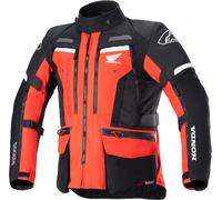 Alpinestars Honda Bogota Pro Drystar Wasserdichte Motorrad Textiljacke, schwarz-rot, Größe 4XL für Männer