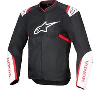 Alpinestars Honda T-Sps Air V2 Motorrad Textiljacke, schwarz-weiss-rot, Größe L für Männer