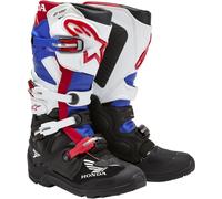 Alpinestars Honda Tech 7 Enduro Drystar wasserdichte Motocross Stiefel, schwarz-weiss-rot-blau, Größe 49 50 für Männer