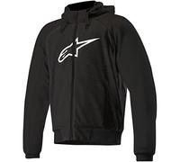 Chrome Sport Aramid Hoodie Motorrad Jacke Schwarz, 3XL 3XL schwarz