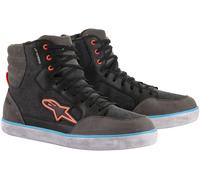 Alpinestars J-6 Canvas Wasserdichte Motorradschuhe, schwarz-grau, Größe 40