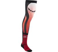 Alpinestars Knee Brace Motocross Socken, weiss-rot, Größe S M