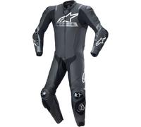 Alpinestars Missile V2 Ward perforierte 1-Teiler Motorrad Lederkombi, schwarz/grau, Größe 56