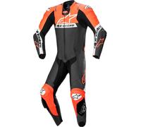 Alpinestars Missile V2 Ward perforierte 1-Teiler Motorrad Lederkombi, schwarz-rot, Größe 50 für Männer