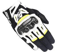 Alpinestars - Motorradhandschuhe - Alpinestars SMX-2 Air Carbon V2 Schwarz Weiss Gelb Fluo - M