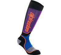 §Crossstrümpfe Alpinestars Plus Socks Schwarz-Royalblau-Lila§