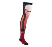 Alpinestars Knee Brace Socken rot fluo-weiß-schwarz S/M