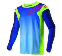 §Crossshirt Alpinestars Racer Hoen Gelb Fluo-Blau-Night Navy§