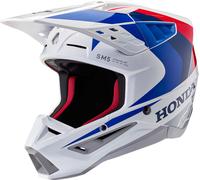 Alpinestars SM5 Honda Motocross Helm, weiss-rot-blau, Größe XS für Männer
