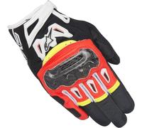 Alpinestars SMX-2 Air Carbon V2 Motorrad Handschuhe, schwarz-rot-gelb, Größe 2XL für Männer