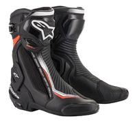 Alpinestars SMX Plus V2 Motorradstiefel Schwarz / Weiß / Fluo-Rot 40