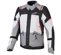 Alpinestars Stella Andes V4 Drystar® Damen Textiljacke, grau-schwarz-fluokoralle Größe: L