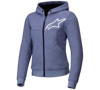 Alpinestars Stella Chrome V2 Sport Damen Motorrad Zip Hoodie, blau, Größe S