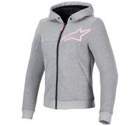 Alpinestars Stella Chrome V2 Sport Motorrad Kapuzenpullover Damen (Grau/Pink)