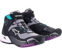 Alpinestars Stella CR-X Drystar Damen Motorradschuhe, schwarz/grau/lila, Größe 9 (41)